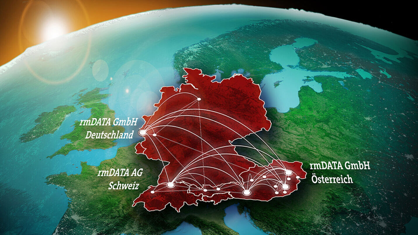 rmDATA ist im gesamten DACH-Raum aktiv