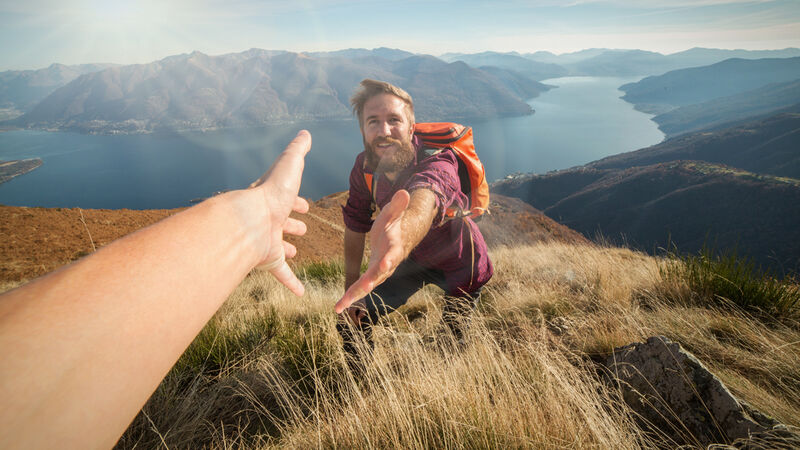Ein starker Partner Helfende Hand, ein starker Partner