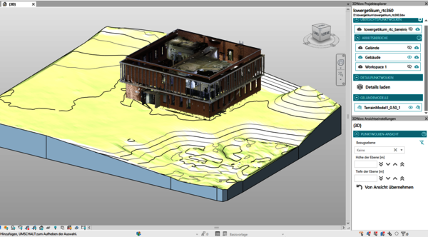 Das 3DWorx Revit-Plugin bringt digitale Geländemodelle mit einem Klick nach Autodesk Revit.
