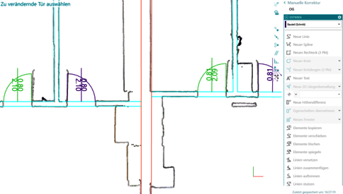 Ein Screenshot zur neuen Funktion "Tür Eigenschaft übernehmen" der Software rmDATA 3DWorx