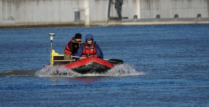 Gewässervermessung ist eine Kernkompetenz von MARKOWSKI Vermessung