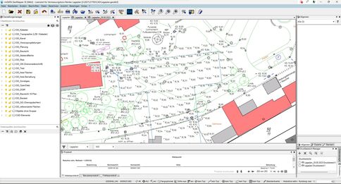 Mit der codierten Vermessung in Verbindung mit rmDATA GeoMapper ist der Plan im Außendienst so gut wie fertig.