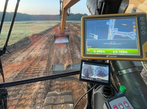 DGMs aus rmDATA GeoMapper sind Grundlage für die 3D-Maschinensteuerung.
