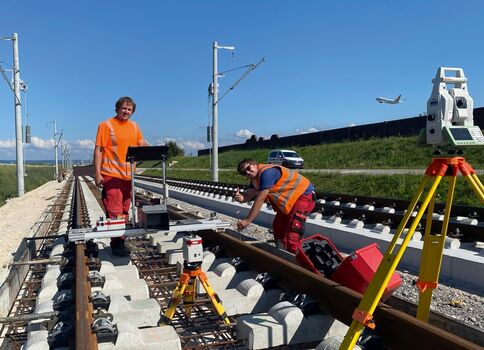 Gleisvermessungen auf der Schnellfahrstrecke Stuttgart – Ulm 