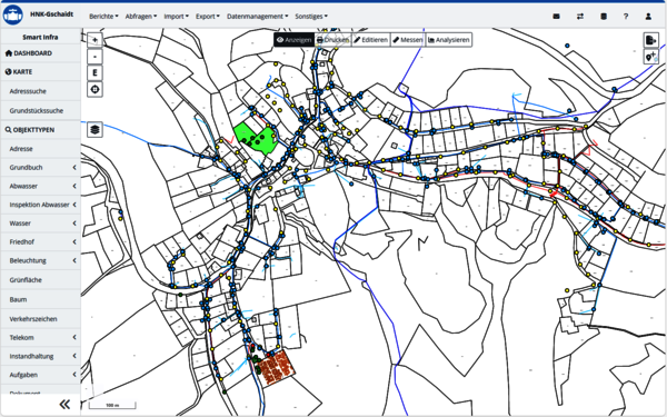 rmDATA Smart Infra: Darstellung von Punkten