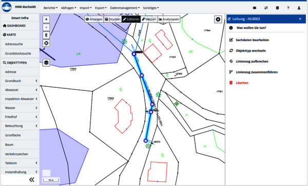 rmDATA Smart Infra: Editieren 2.0 in der Online-Karte